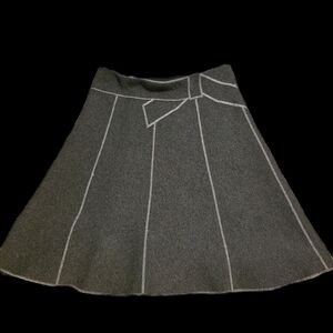 Lili Sidonio Molly Bracke Chic A-Line Skirt in Charcoal Gray